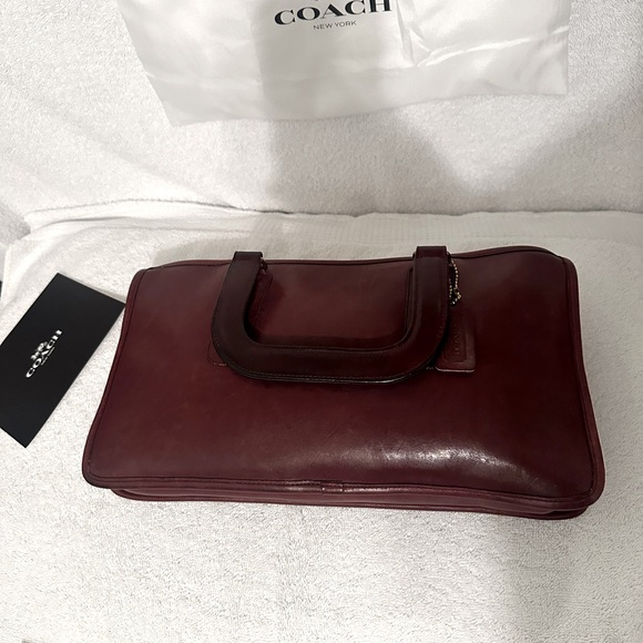 VINTAGE Coach NYC red satchel handbag - Picture 2 of 7